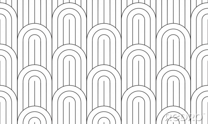 Behang Zwart-wit geometrische textuur
