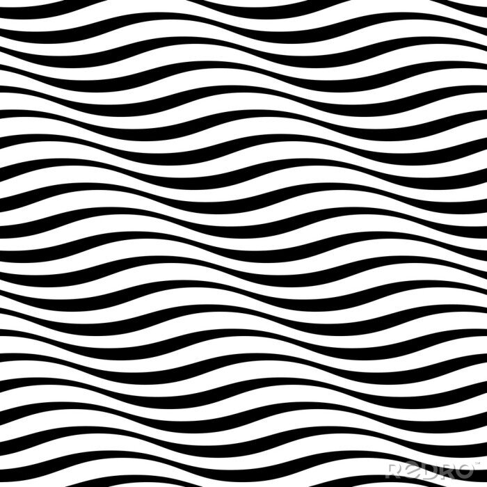 Behang Zwart-wit gestreept zebramotief