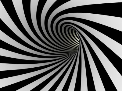 Zwart-witte tunnel van een andere dimensie