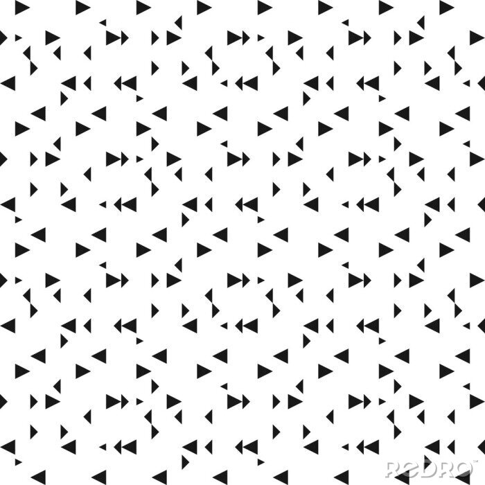Behang Zwarte driehoeken op een witte achtergrond