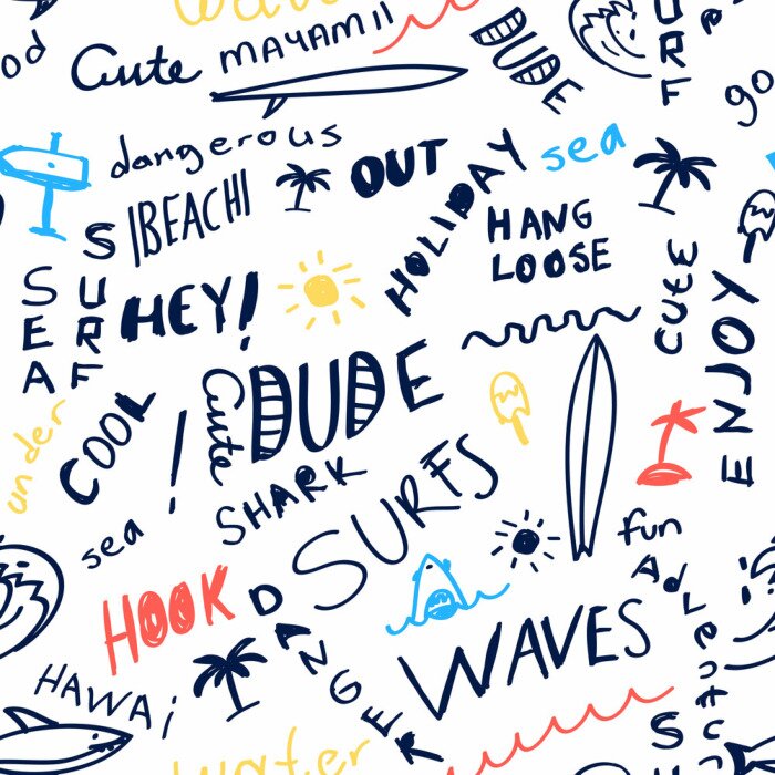 Behang Zwarte graffiti en tekeningen met planken