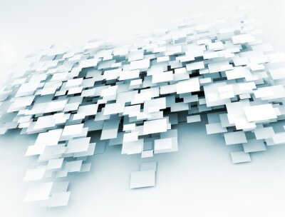 3D achtergrond van vierkanten
