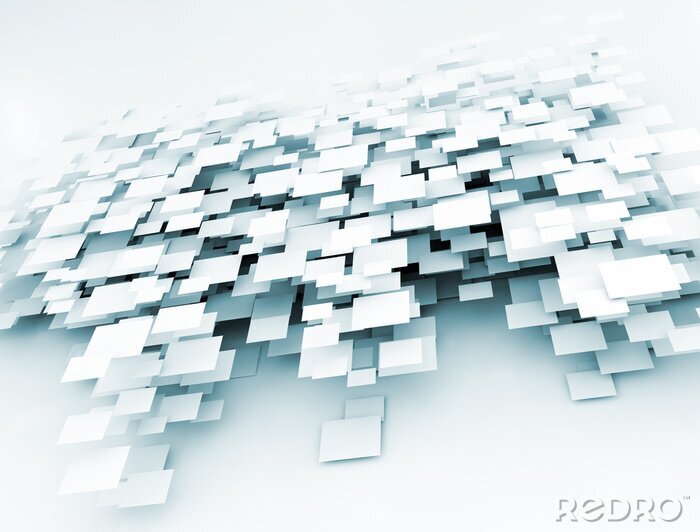 Canvas 3D achtergrond van vierkanten