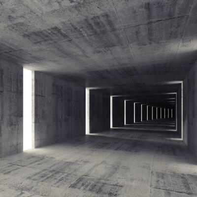 3D betonnen ondergrondse doorgang