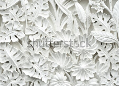 Canvas 3D bloemmotieven