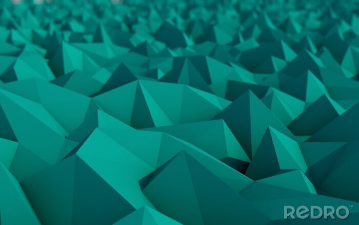 Canvas 3D illustratie met bergen