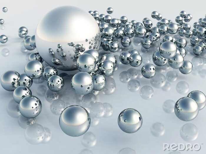 Canvas 3D metalen ballen