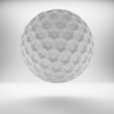 Canvas 3D wereldbol met honingraten