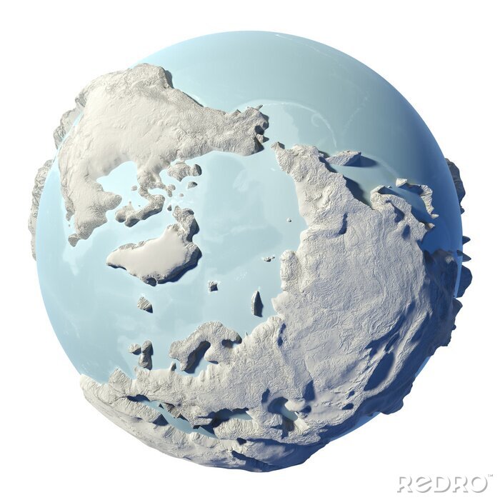 Canvas 3D wereldkaart op een wereldbol