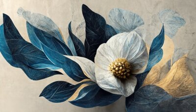 Canvas A flower with many leaves is depicted on the canvas.