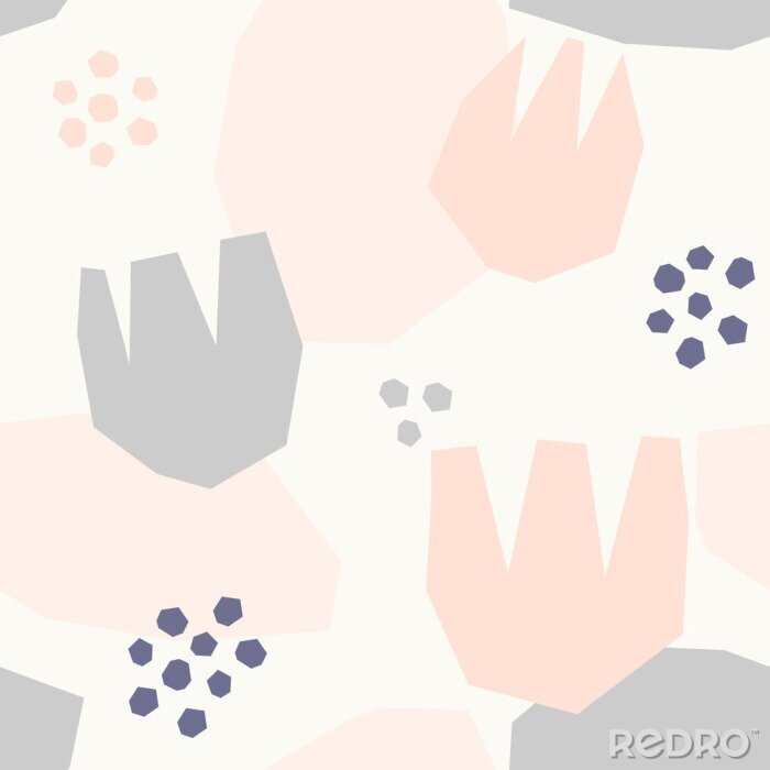 Canvas Abstract bloemenpatroon