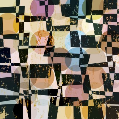 Canvas abstract geometrisch patroon achtergrond, retro / vintage stijl, met