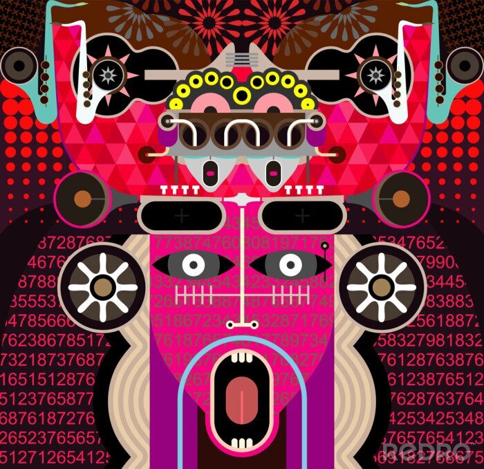 Canvas Abstract Grafische Kunst - vectorillustratie