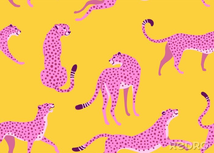 Canvas Abstract leopard pattern. Vector seamless texture. Trendy Illustration.