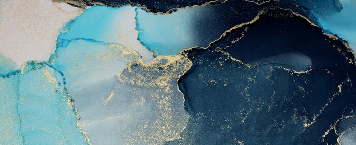 Canvas Abstract painting blots background. Marble texture. Alcohol ink colors.