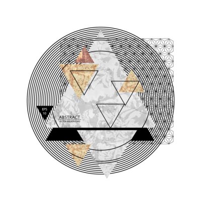 Abstract vinyl met driehoeken