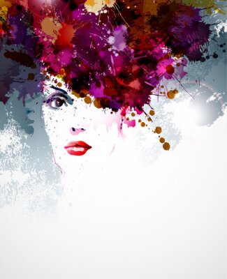 Abstract vrouwengezicht