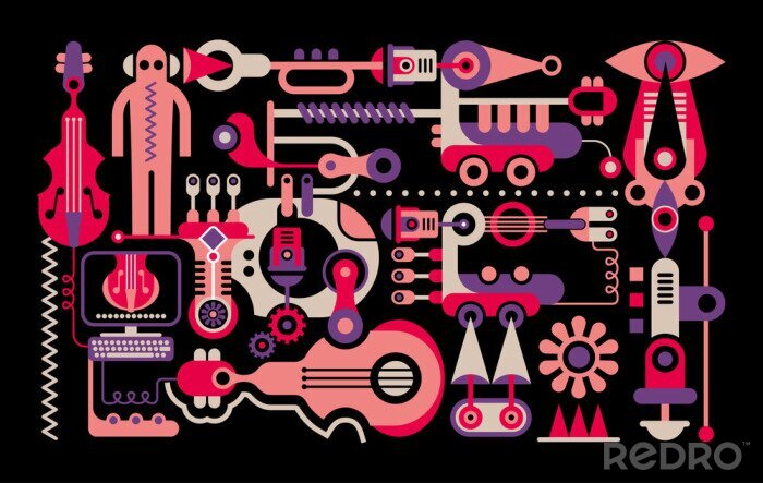 Canvas Abstracte achtergrond muziek