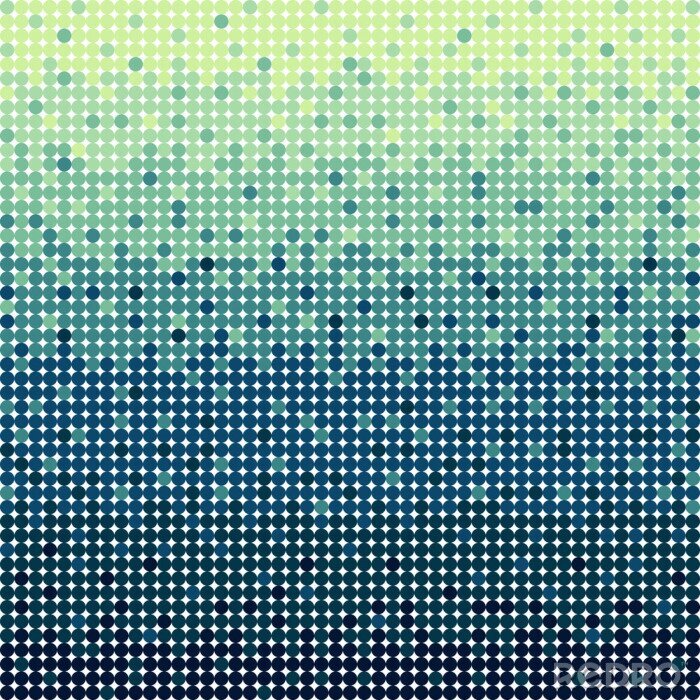 Canvas Abstracte blauwe cirkels achtergrond in pixel art stijl