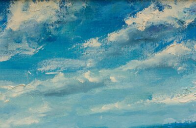 Abstracte blauwe lucht met wolken