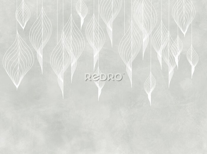 Canvas Abstracte grungebladeren