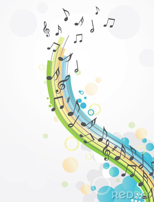 Canvas abstracte muziek achtergrond