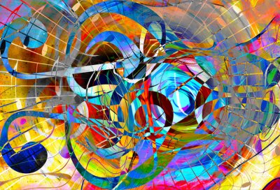 Canvas abstracte muziek thema achtergrond met sleutel, modern design.