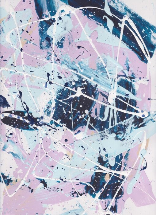 Canvas Abstracte Splatter Schilderen