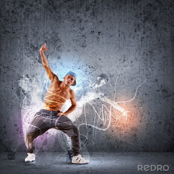 Canvas Abstractie van moderne dans