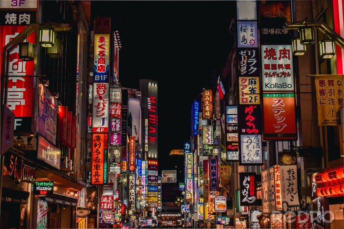 Canvas Advertenties in de straten van Tokio