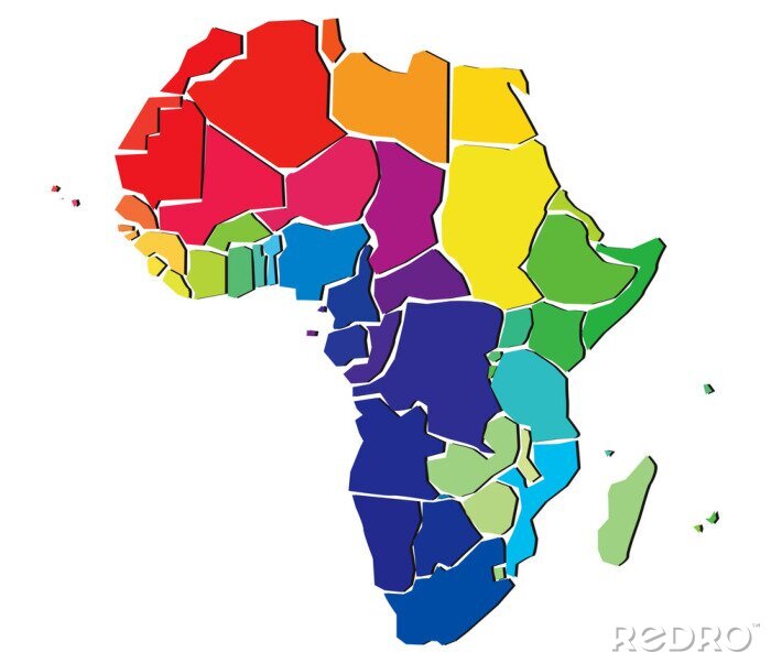 Canvas Afrika kaart
