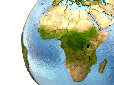 Canvas Afrika op Aarde