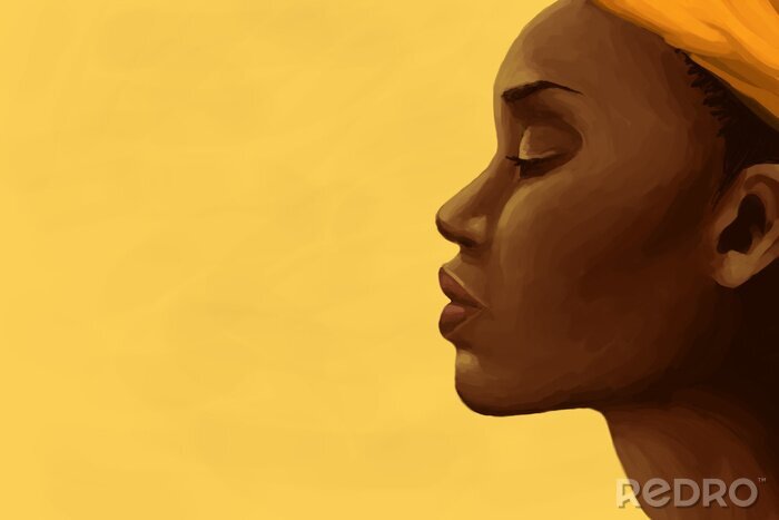 Canvas Afrikaanse Vrouw