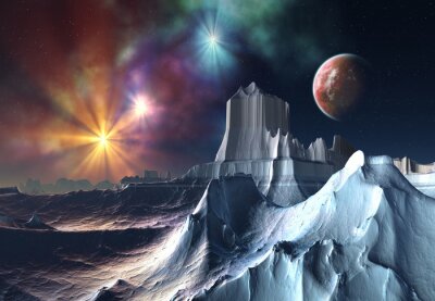 Canvas Alien Planet - 3D computer kunstwerk