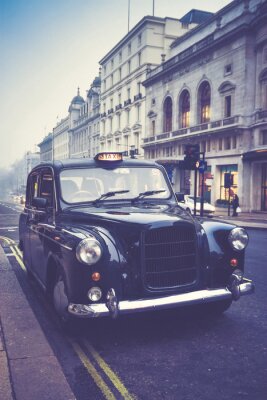 Canvas Altes taxi in Londen