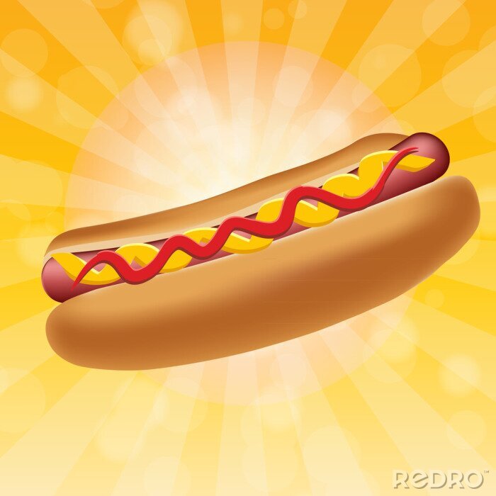 Canvas Amerikaanse hotdog