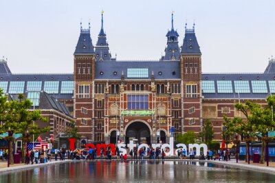 Canvas Amsterdam, Nederland. Het plein voor de staat museum