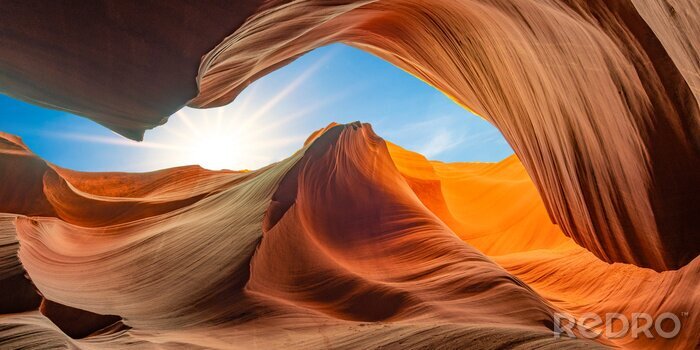 Canvas antelope canyon in arizona - background travel concept