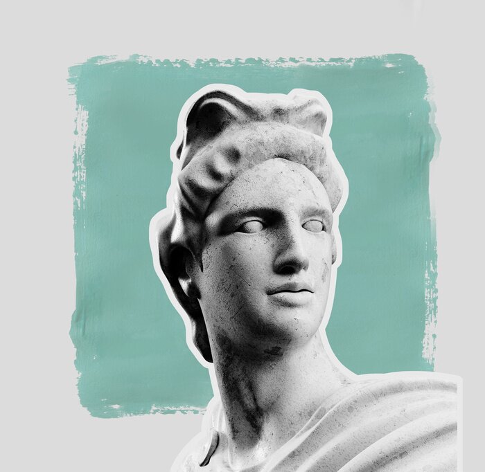 Canvas Apollo style design background vaporwave concept. 3d Rendering.