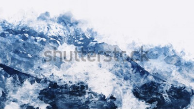 Canvas Aquarel bergen