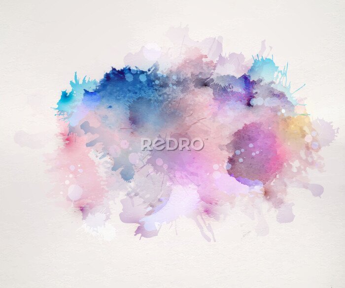 Canvas aquarel vlekken