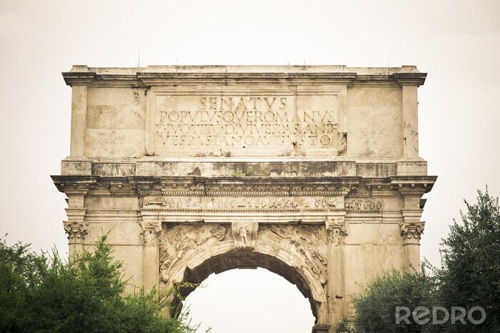 Canvas Arco de Tito, ruinas del Forum Romanum, Roma, Italia