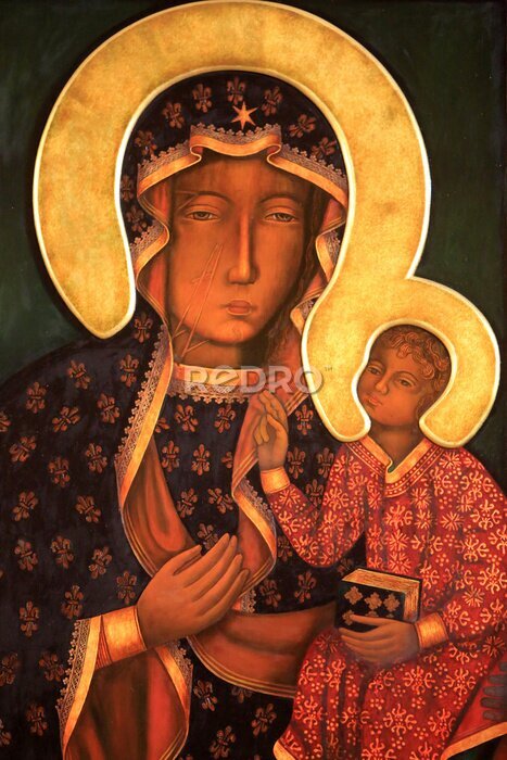 Canvas Artistiek portret van de Maagd Maria