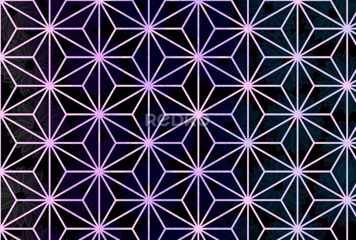 Canvas Asanoha Japans patroon