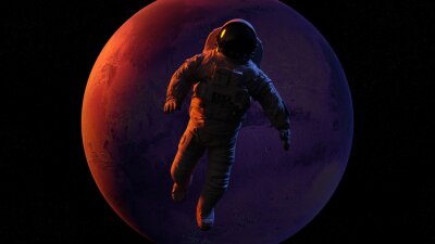 Astronaut bij Mars