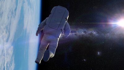 Astronaut boven de Aarde