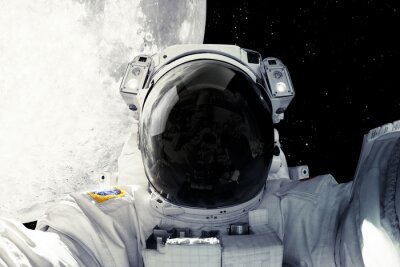 Canvas Astronaut die een selfie maakt