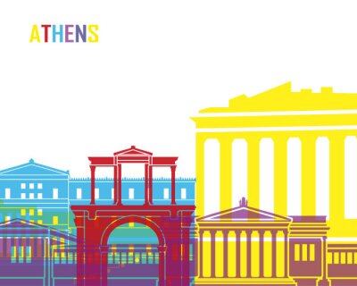Canvas Athene skyline pop