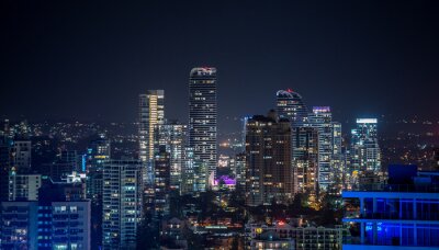 Australische stad 's nachts