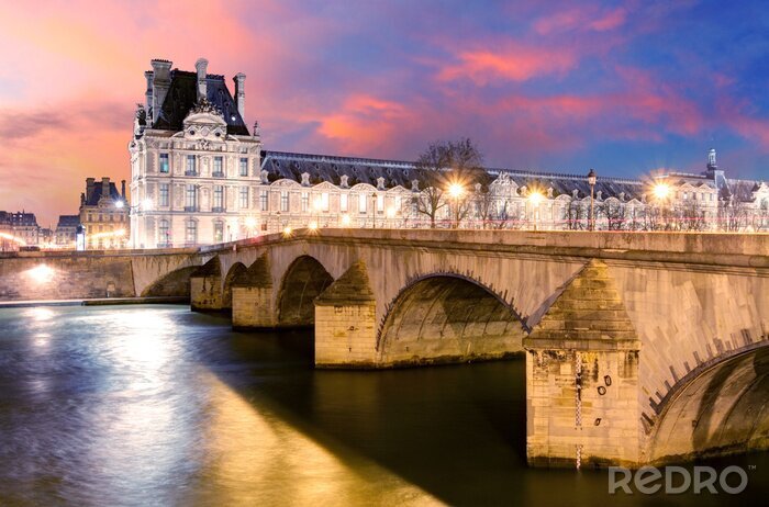 Canvas Avond in Parijs